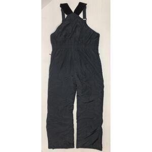 Vintage Yamaha Sportswear Large Tall Black Insulated Bib Overalls Ski Pants P151